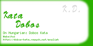 kata dobos business card